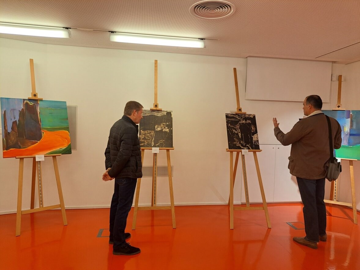the opening of the painting exhibition of the greek painter stavros kotsireas was held 2023 11 17 1