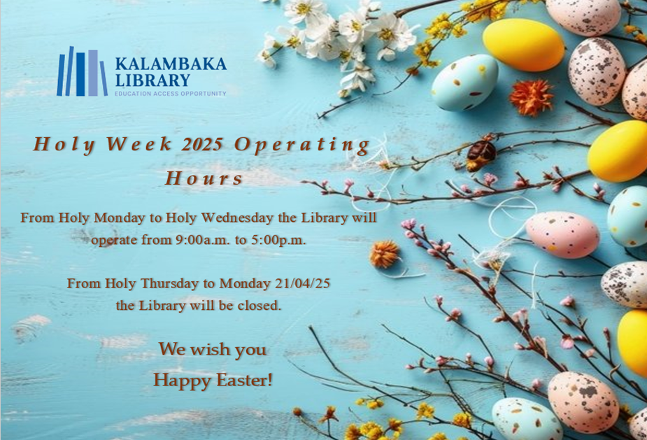 Easter Library Hours