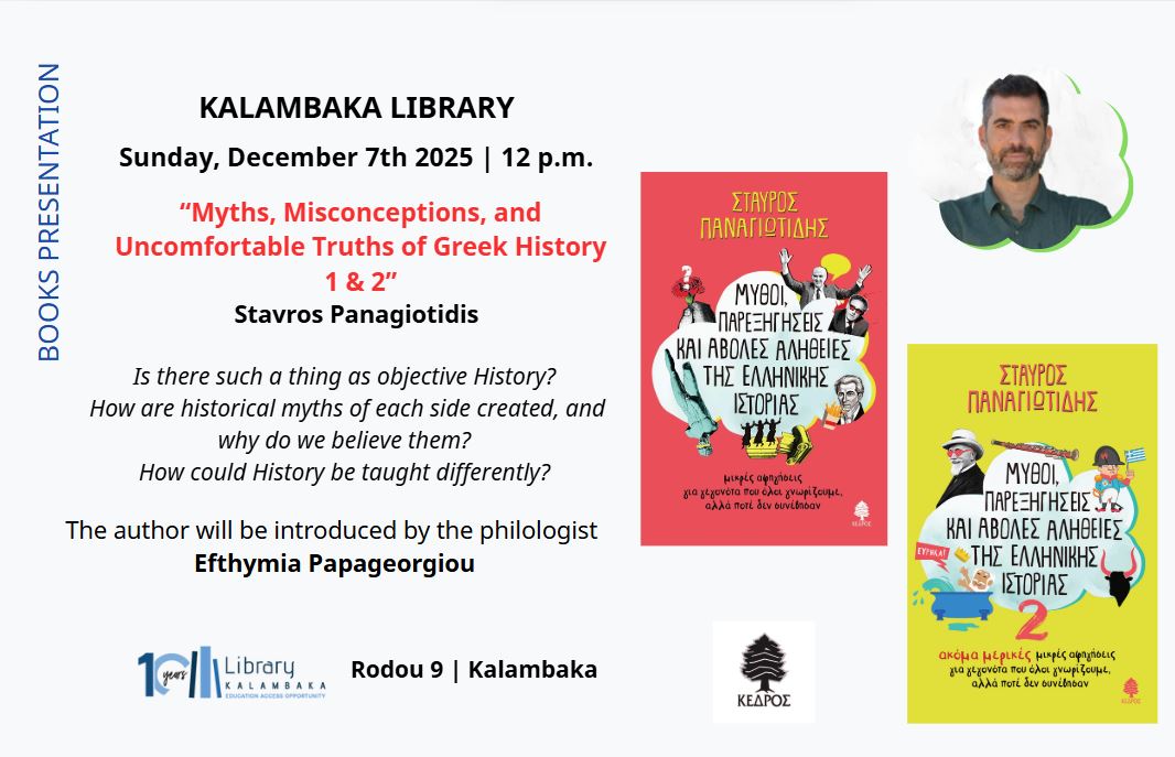 "Myths, Misconceptions, and Uncomfortable Truths of Greek History": Rethinking History with Stavros Panagiotidis